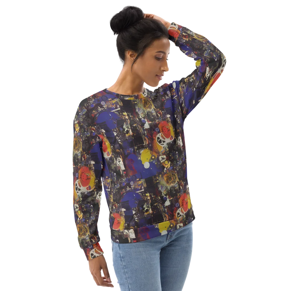 Abstract Galaxy on Sweatshirt — Right Front