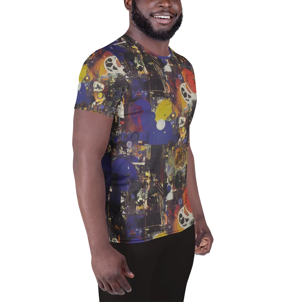 Abstract Galaxy on Men's Athletic T-Shirt — Right