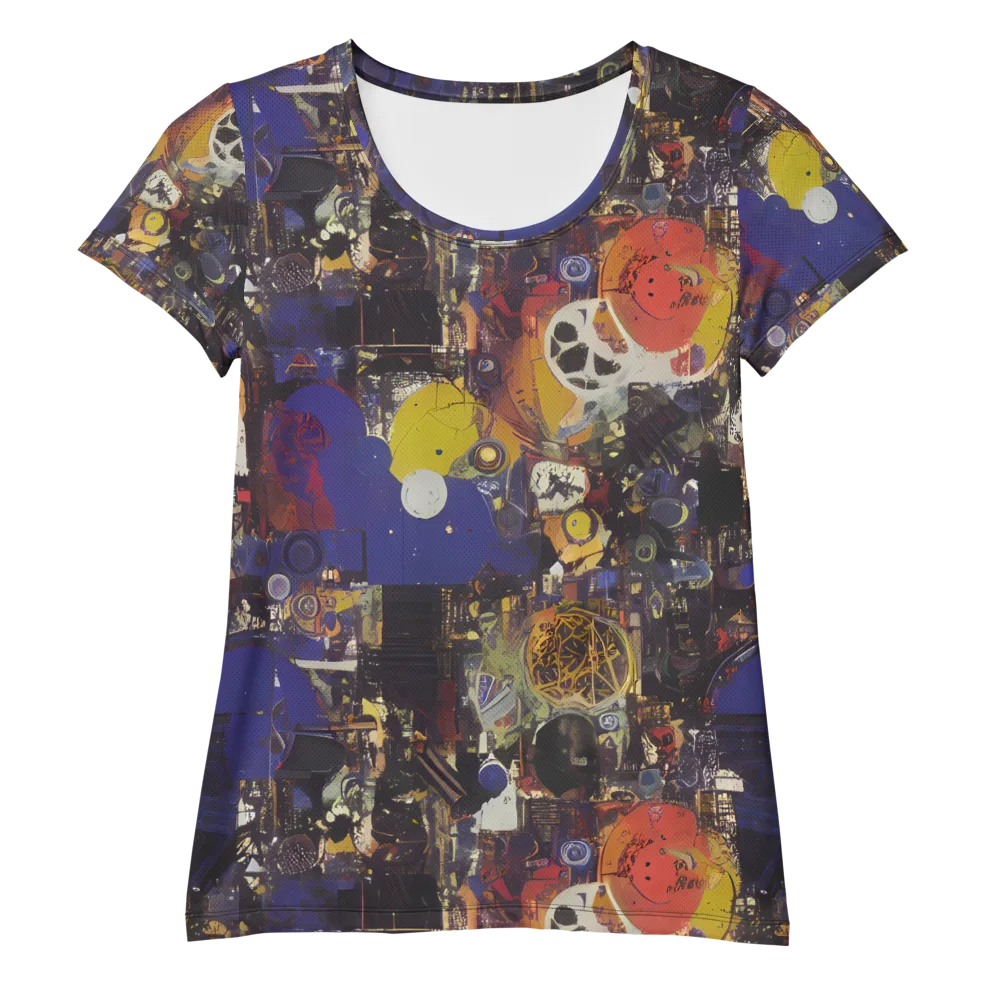 Abstract Galaxy on Women's Athletic T-Shirt — Front