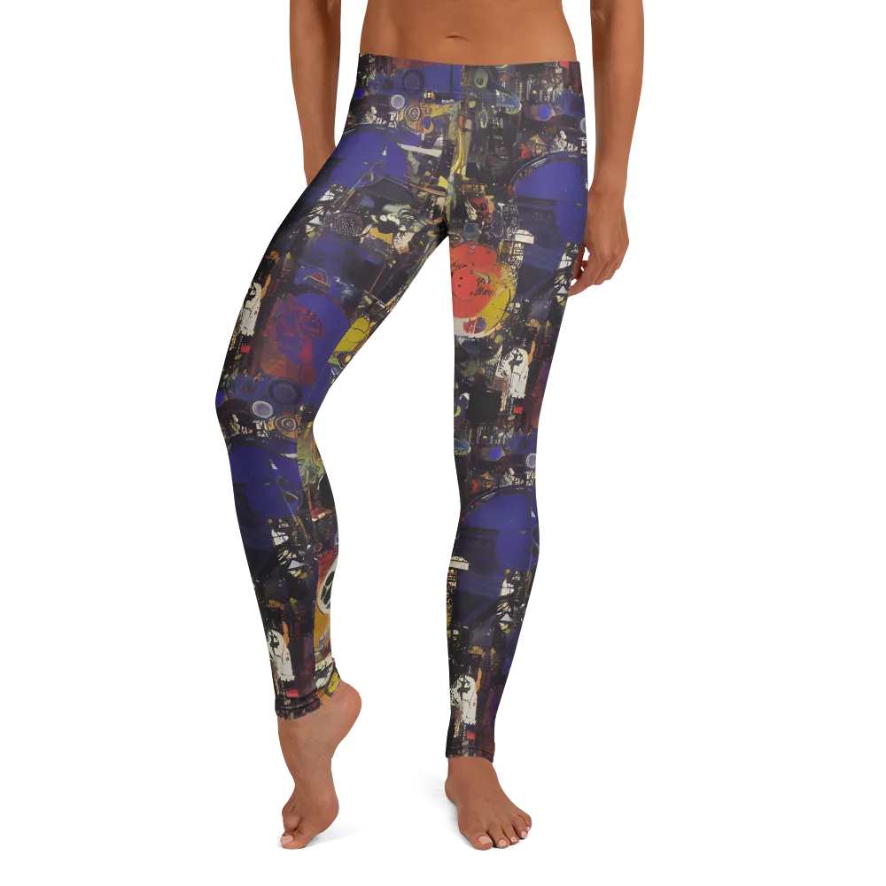 Abstract Galaxy on Leggings — Front