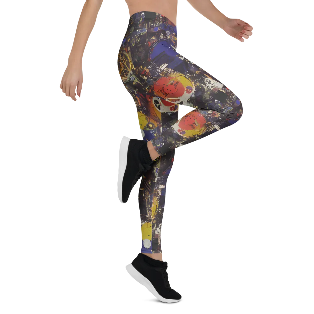 Abstract Galaxy on Leggings — Right