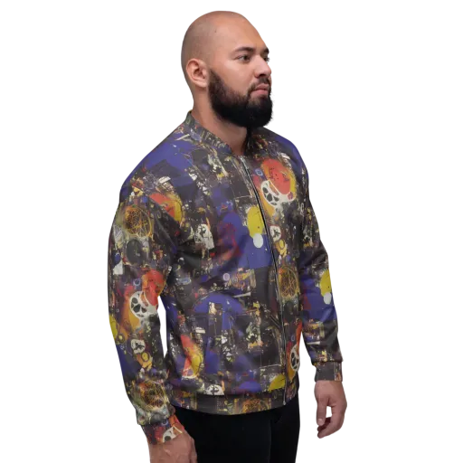 Abstract Galaxy on a Bomber Jacket