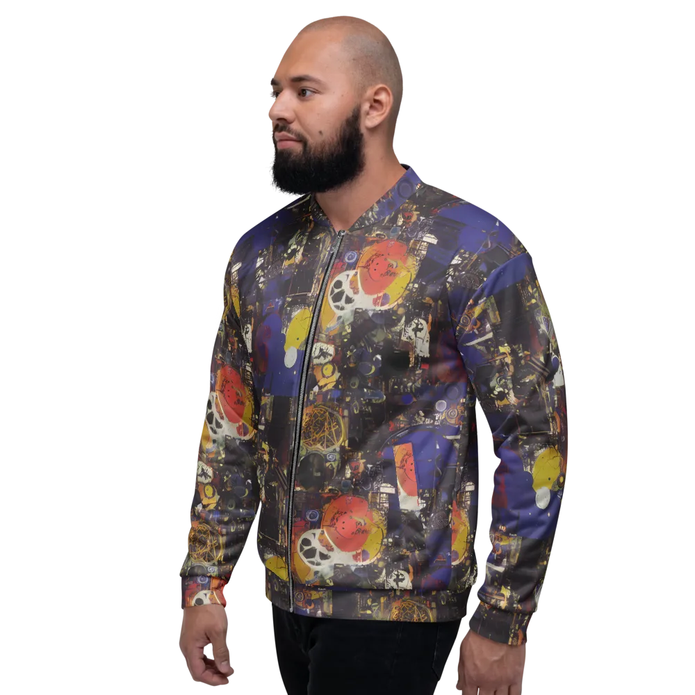 Abstract Galaxy on Bomber Jacket — Left