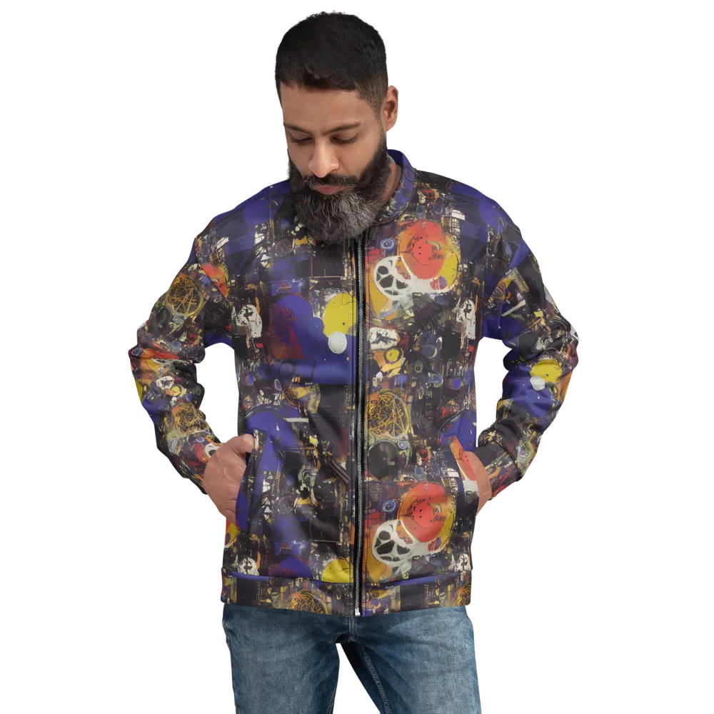 Abstract Galaxy on Bomber Jacket — Front