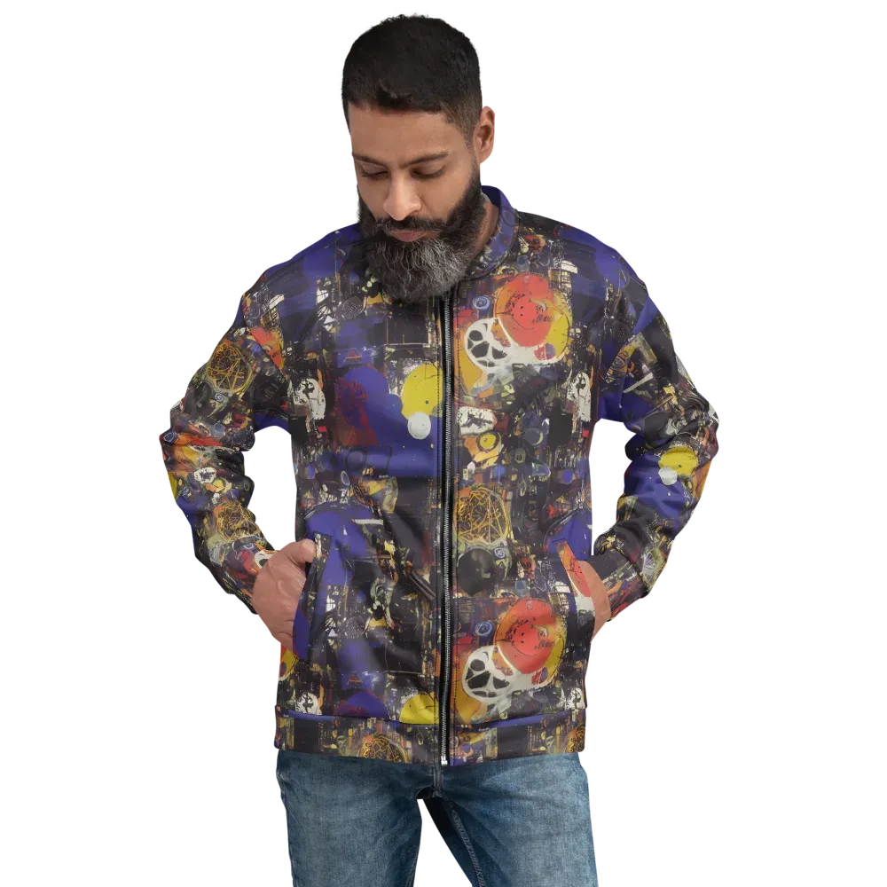 Abstract Galaxy on Bomber Jacket — Front