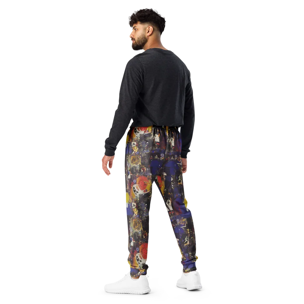 Abstract Galaxy on Men's Joggers — Back