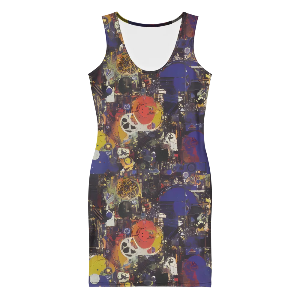Abstract Galaxy on Bodycon Dress — Front