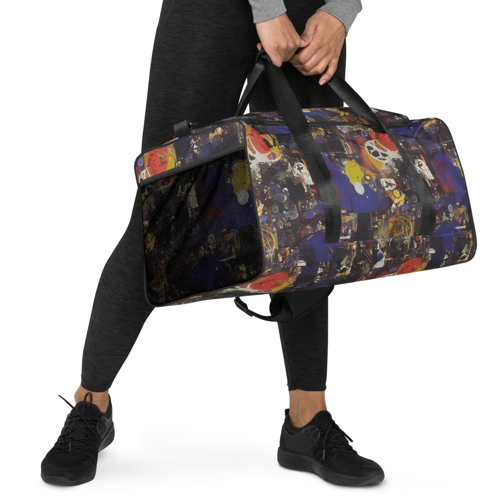 Abstract Galaxy on Duffle Bag — Right Front