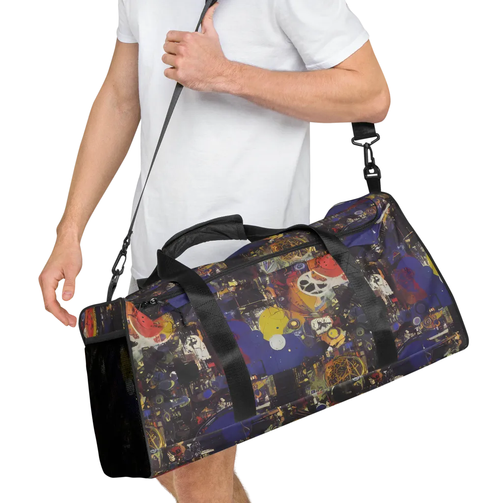 Abstract Galaxy on Duffle Bag — Right Front
