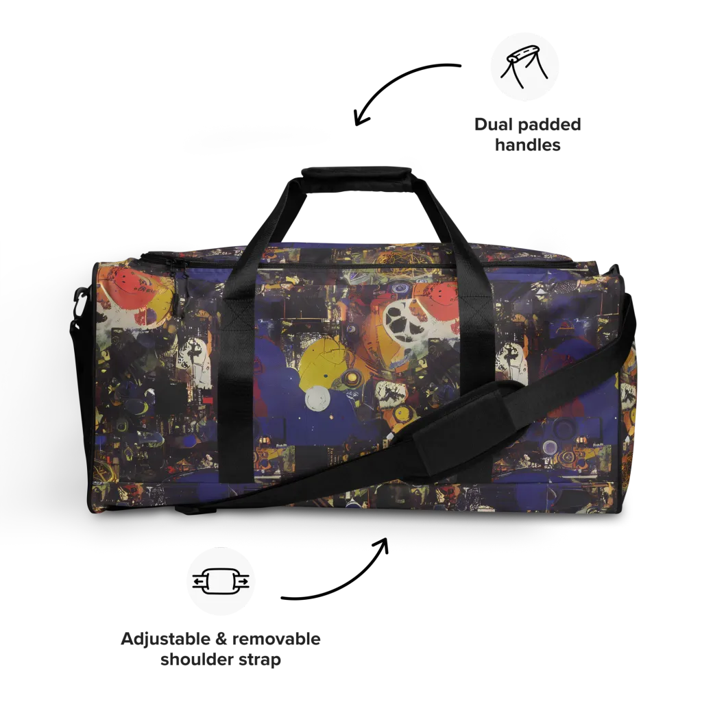 Abstract Galaxy on Duffle Bag — Front