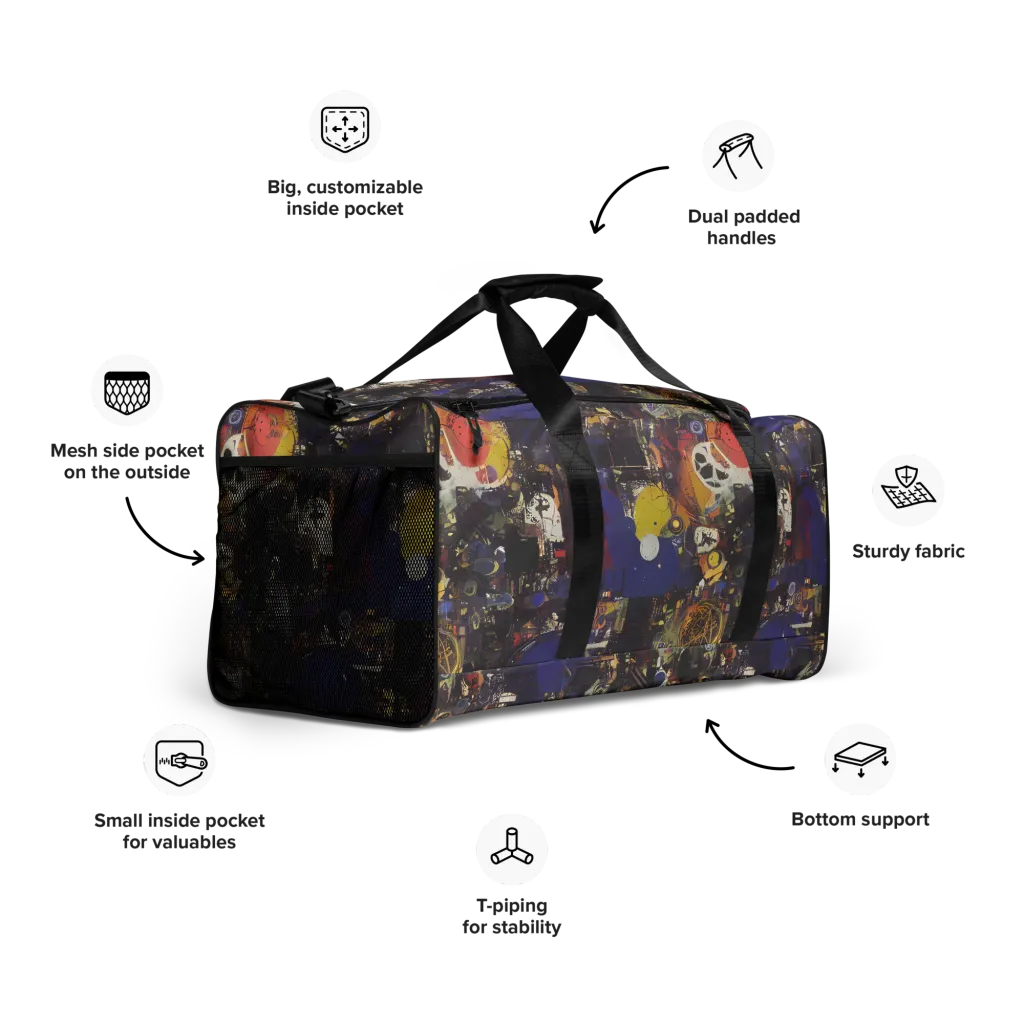 Abstract Galaxy on Duffle Bag — Right Front