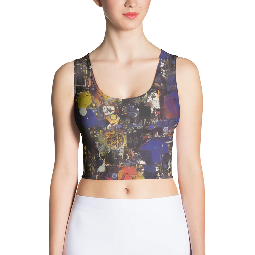 Abstract Galaxy on Crop Top — Front