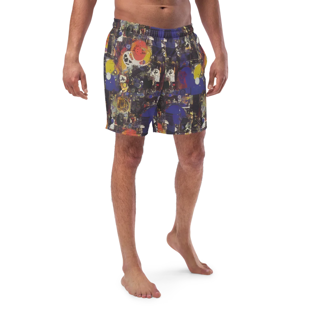 Abstract Galaxy on Swim Trunks — Front