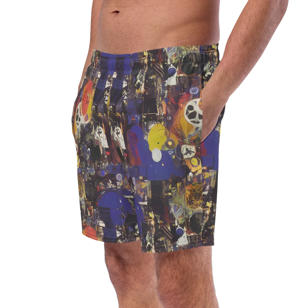 Abstract Galaxy on Swim Trunks — Left Front