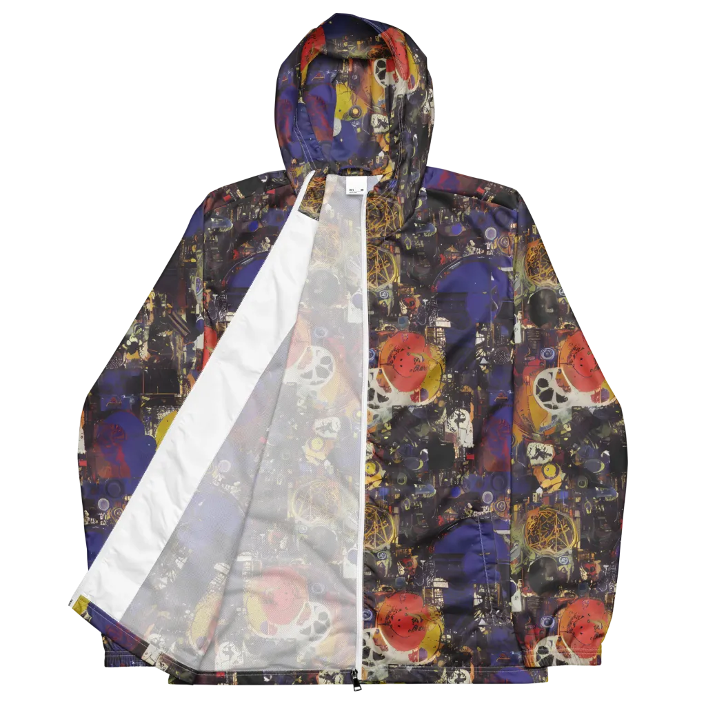 Abstract Galaxy on Men's Windbreaker — Front