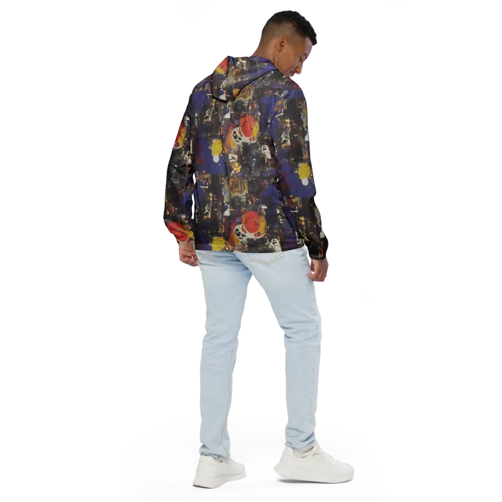 Abstract Galaxy on Men's Windbreaker — Back