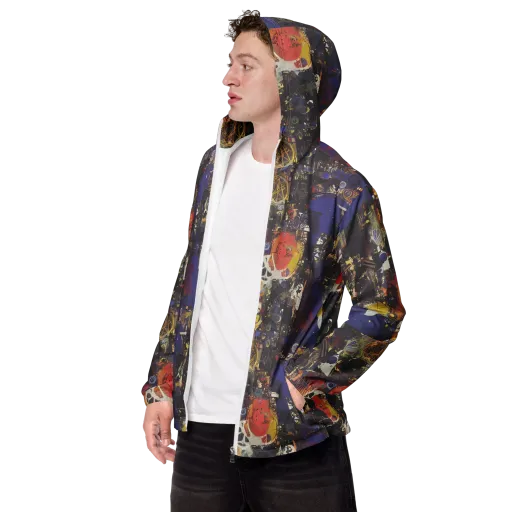 Abstract Galaxy on a Men's Windbreaker