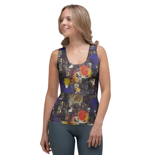 Abstract Galaxy on a Women's Tank Top