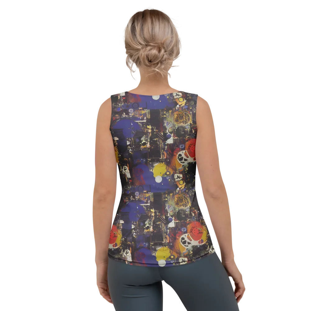Abstract Galaxy on Women's Tank Top — Back