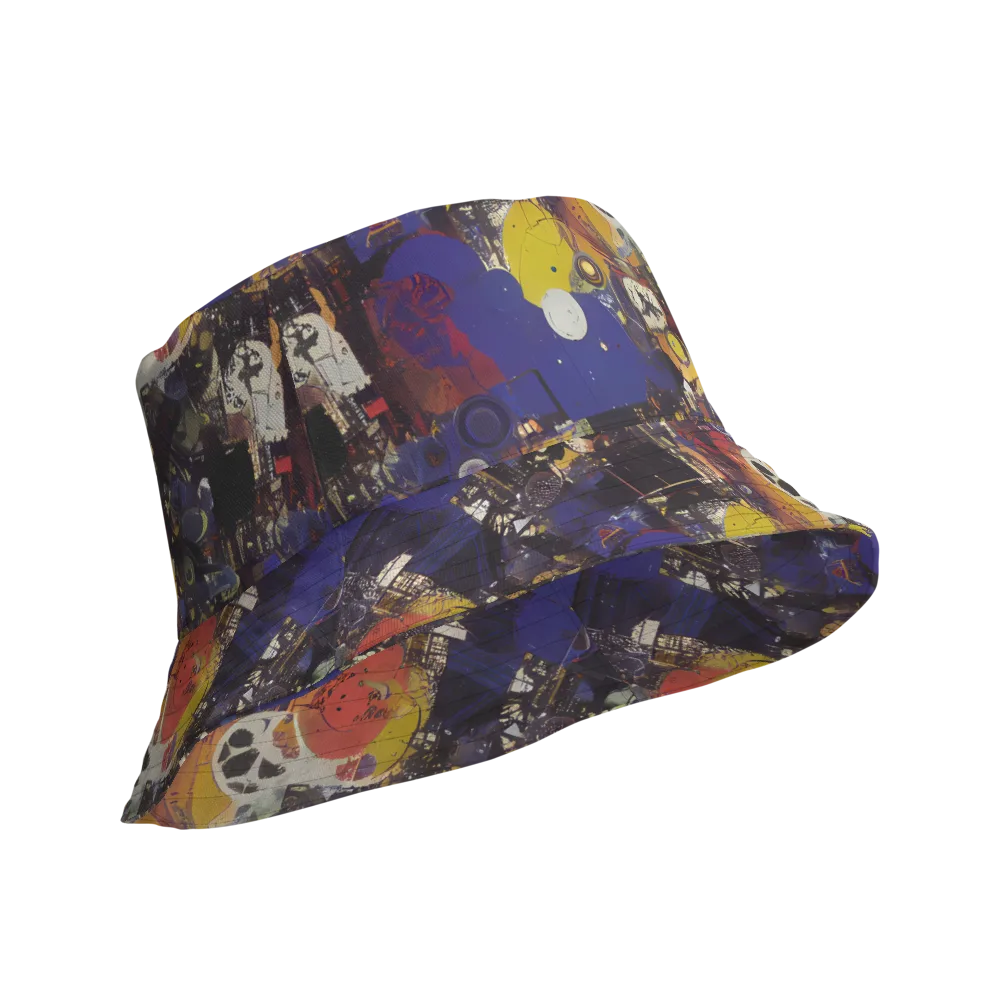 Abstract Galaxy on Reversible Bucket Hat — Product details Outside