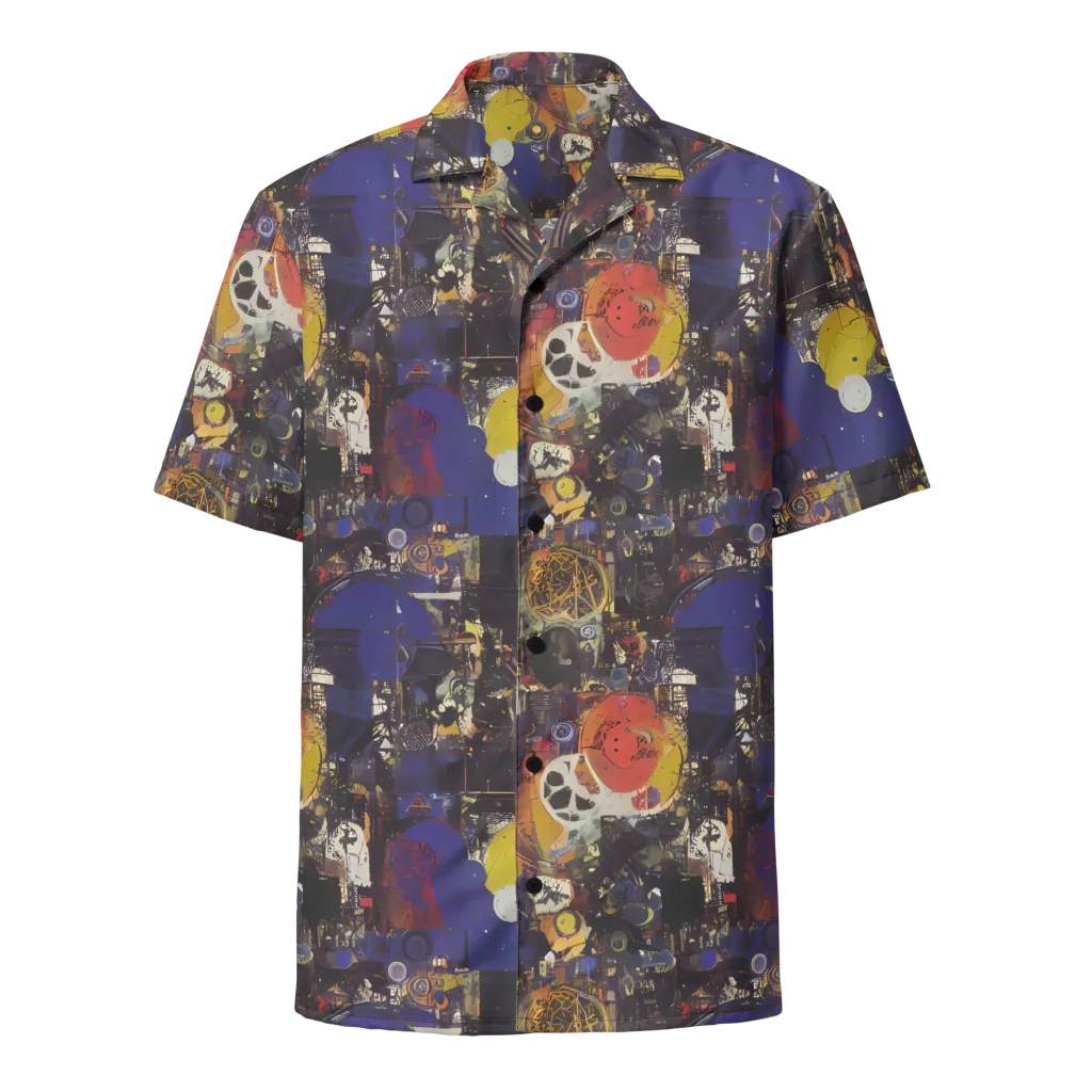 Abstract Galaxy on Button Shirt — Front