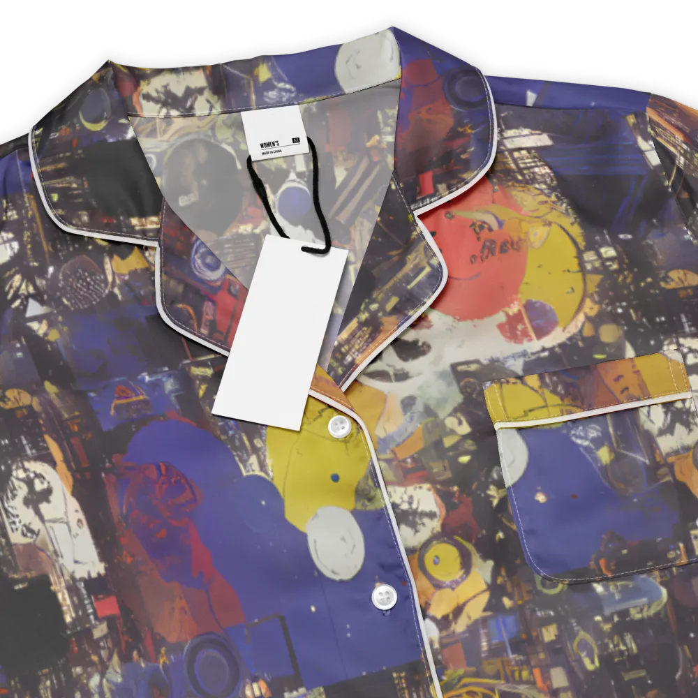 Abstract Galaxy on Women's Short Sleeve Pajama Top — Product details
