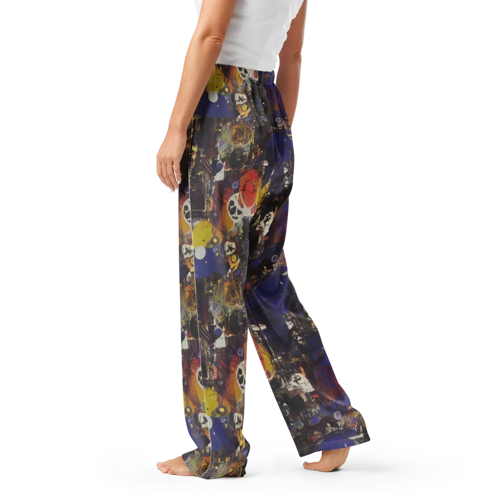 Abstract Galaxy on Women's Pajama Pants — Left