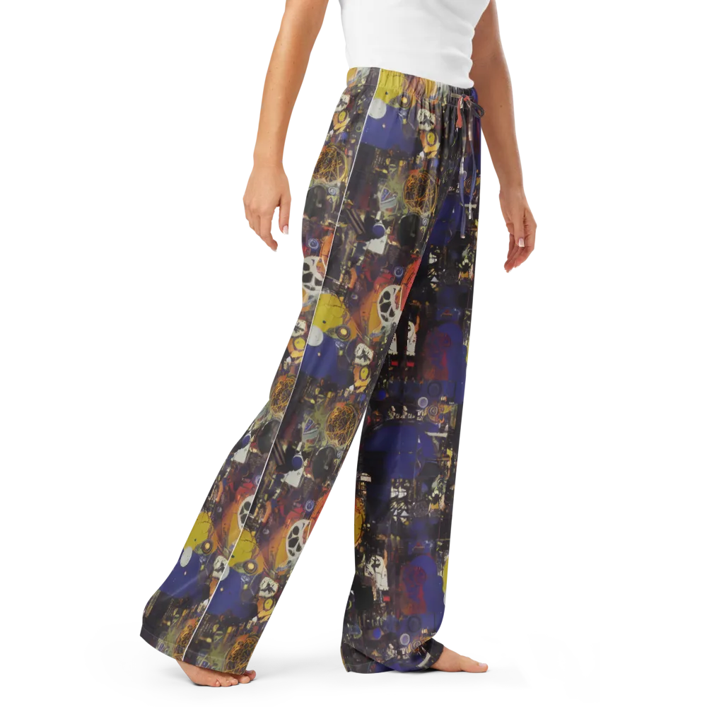 Abstract Galaxy on Women's Pajama Pants — Right Front