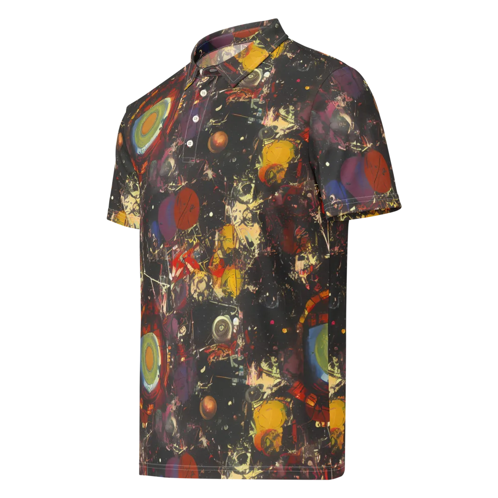Lunar Funk on Men's Slim Fit Polo Shirt — Left Front