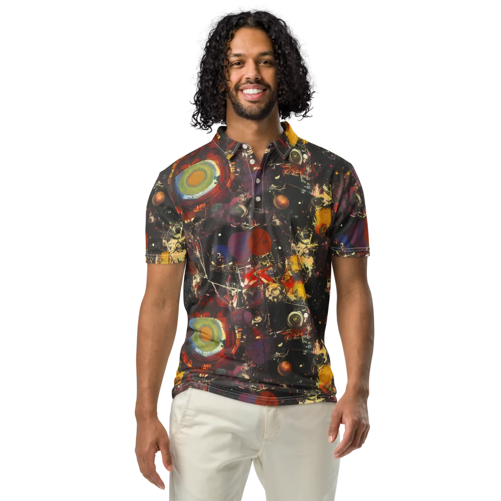 Lunar Funk on Men's Slim Fit Polo Shirt — Front