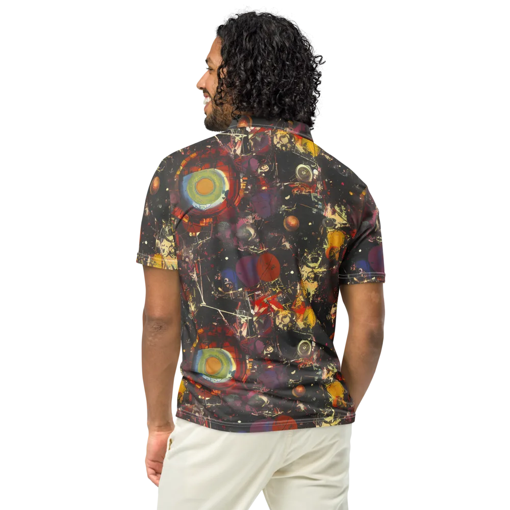 Lunar Funk on Men's Slim Fit Polo Shirt — Back