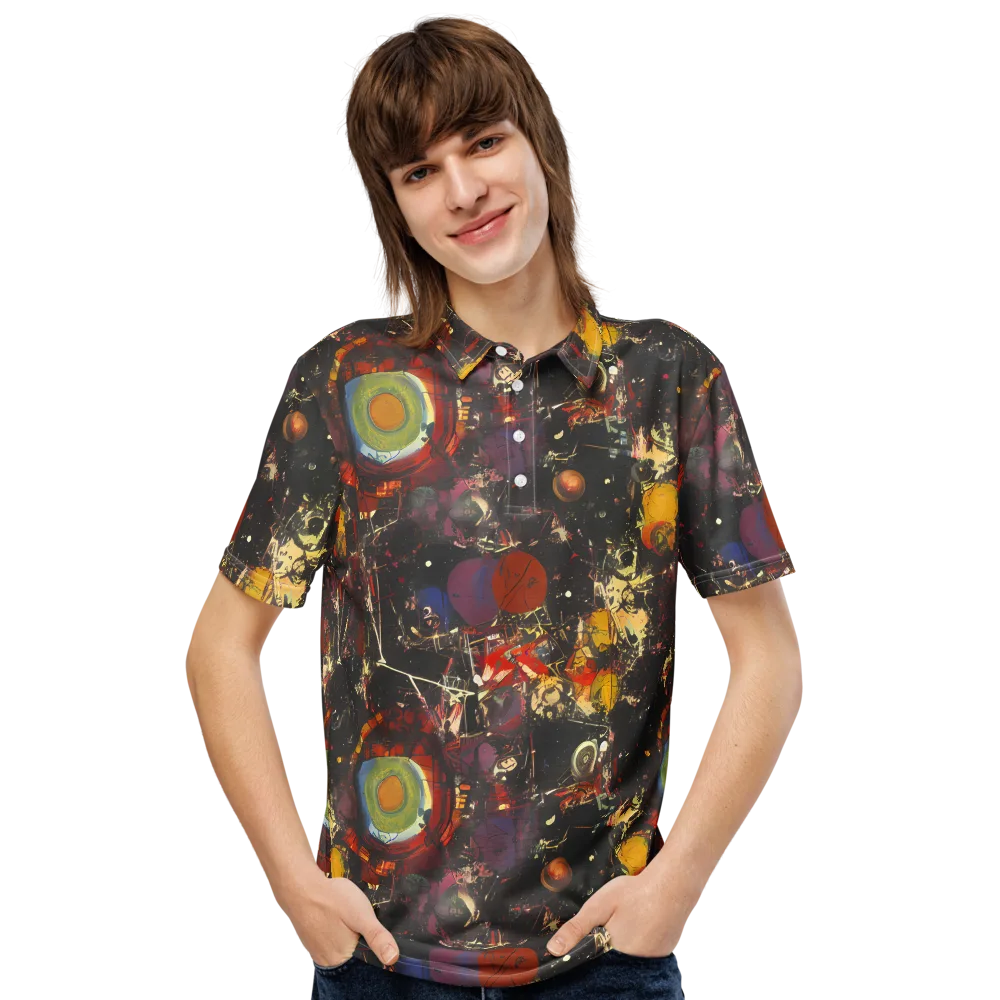 Lunar Funk on Men's Slim Fit Polo Shirt — Front