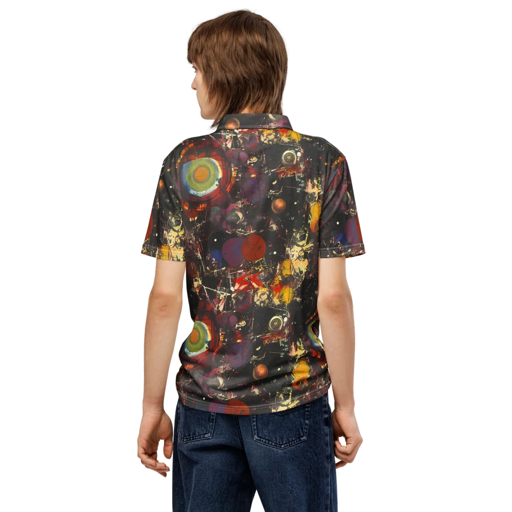 Lunar Funk on Men's Slim Fit Polo Shirt — Back