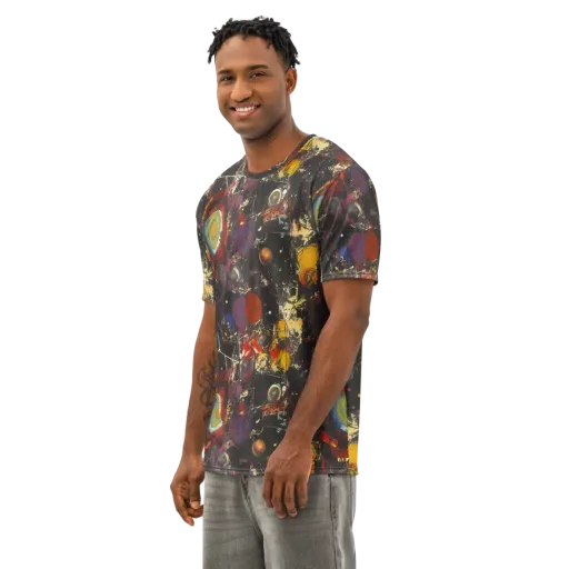 Lunar Funk on a Men's Cotton Crew Neck T-Shirt
