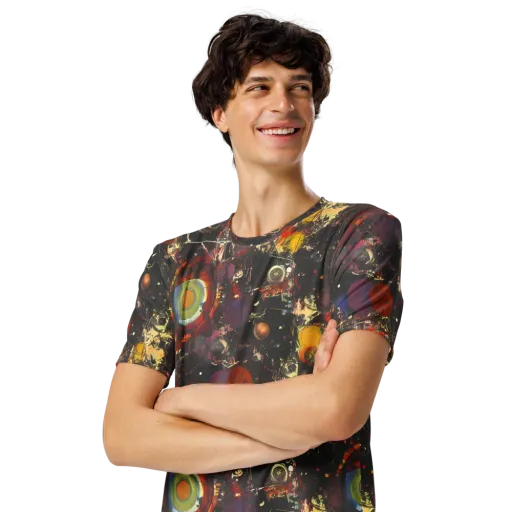 Lunar Funk on a Men's Crew Neck T-Shirt