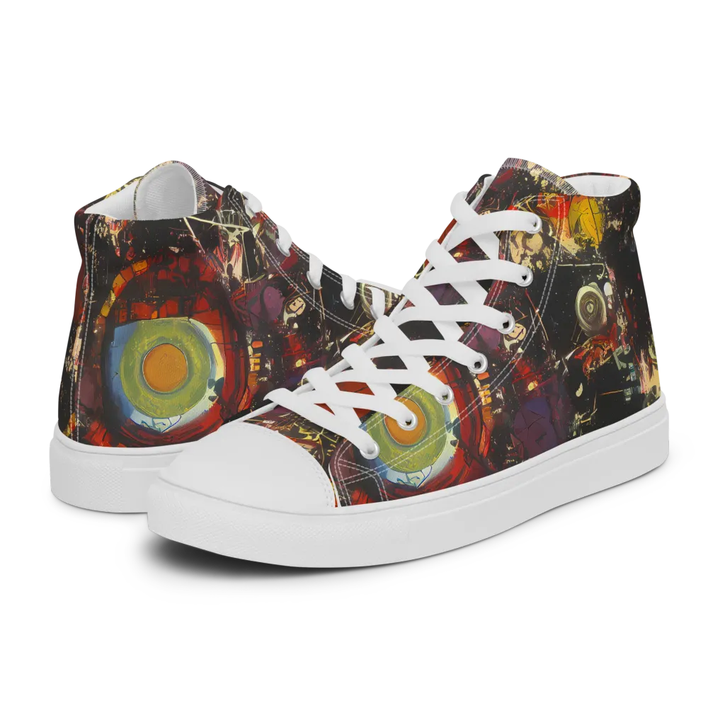 Lunar Funk on Men's High Top Canvas Shoes — Left