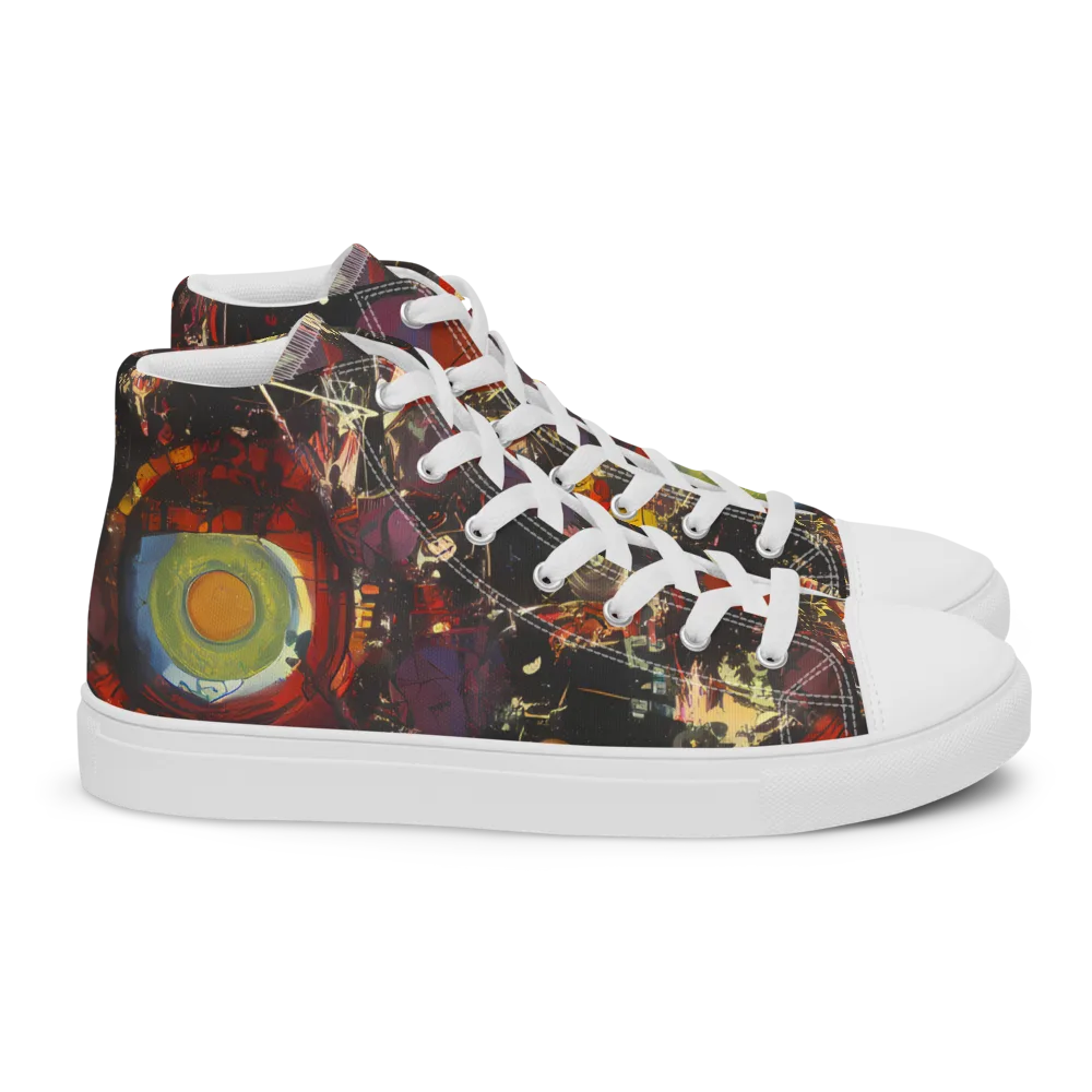 Lunar Funk on Women's High Top Canvas Shoes — Right