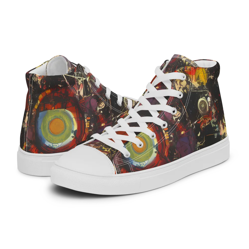 Lunar Funk on Women's High Top Canvas Shoes — Left
