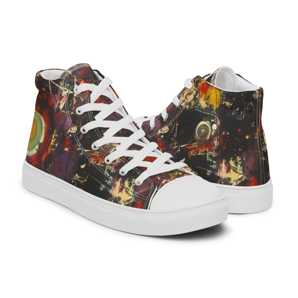 Lunar Funk on Women's High Top Canvas Shoes — Right