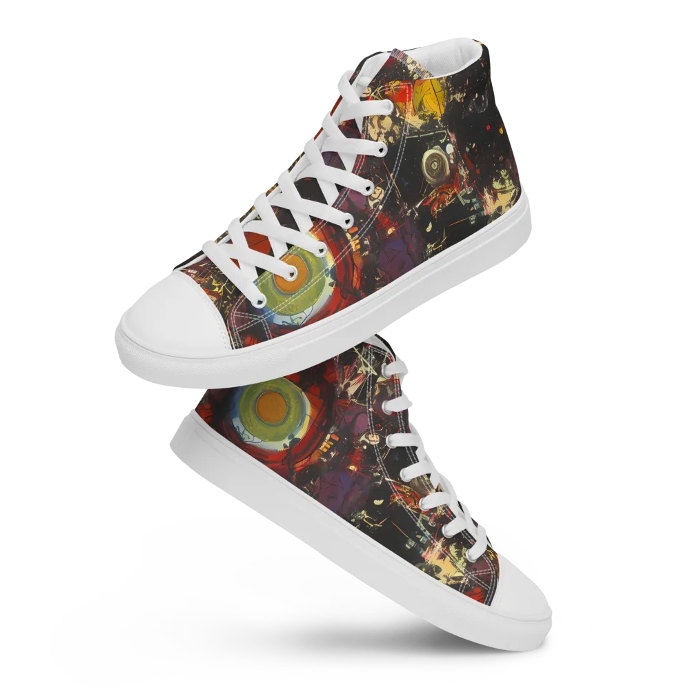 Lunar Funk on Women's High Top Canvas Shoes — Front