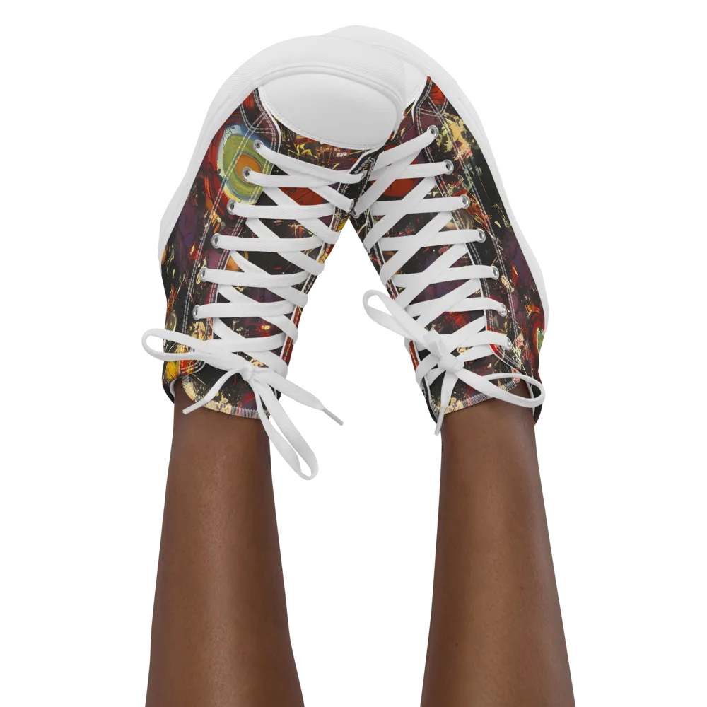 Lunar Funk on Women's High Top Canvas Shoes — Front