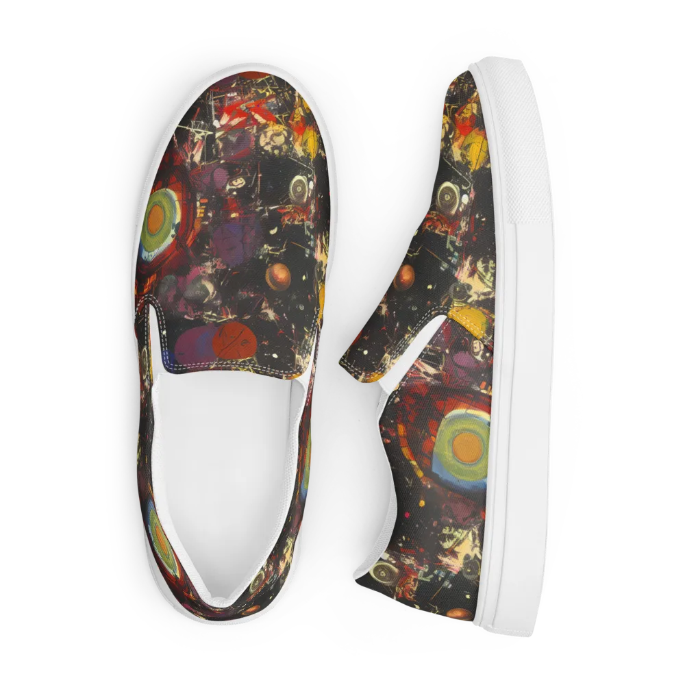 Lunar Funk on Men's Slip-On Canvas Shoes — Front