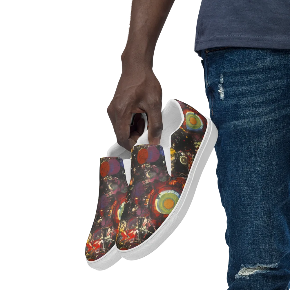 Lunar Funk on Men's Slip-On Canvas Shoes — Left Front