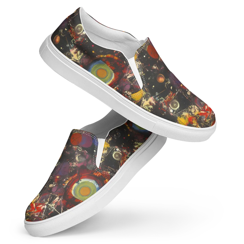 Lunar Funk on Women's Slip-On Canvas Shoes — Front
