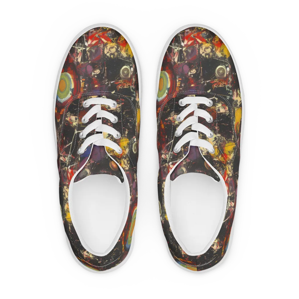 Lunar Funk on Men's Lace-Up Canvas Shoes — Front