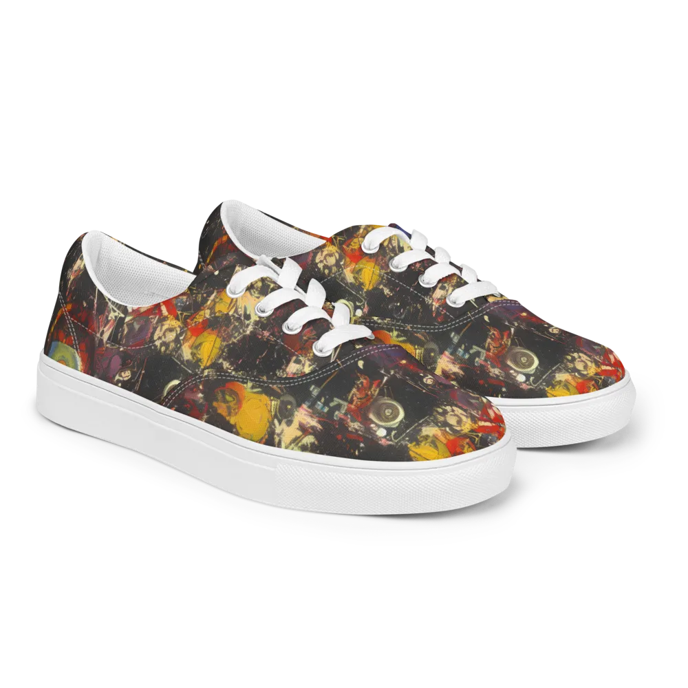 Lunar Funk on Men's Lace-Up Canvas Shoes — Right Front