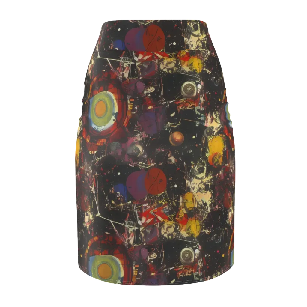 Lunar Funk on Pencil Skirt — Back