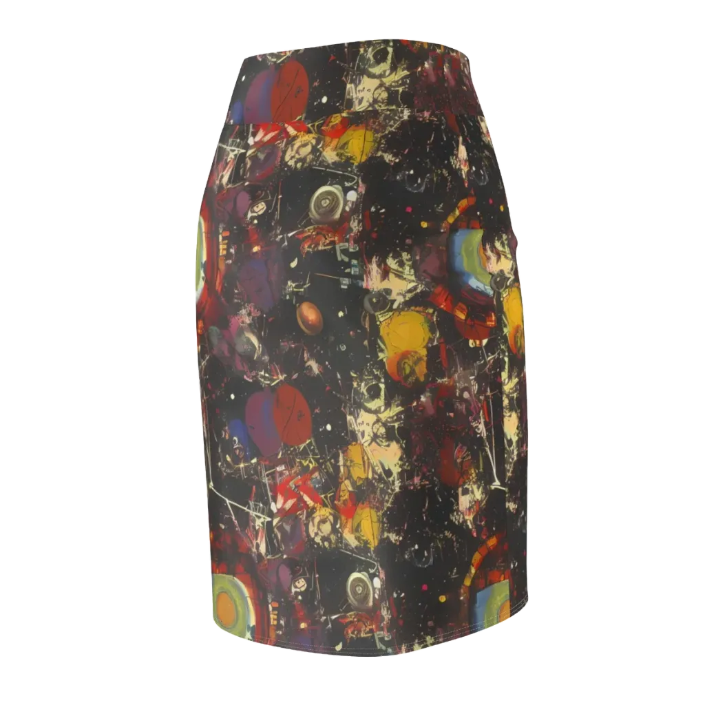 Lunar Funk on Pencil Skirt — Back Side