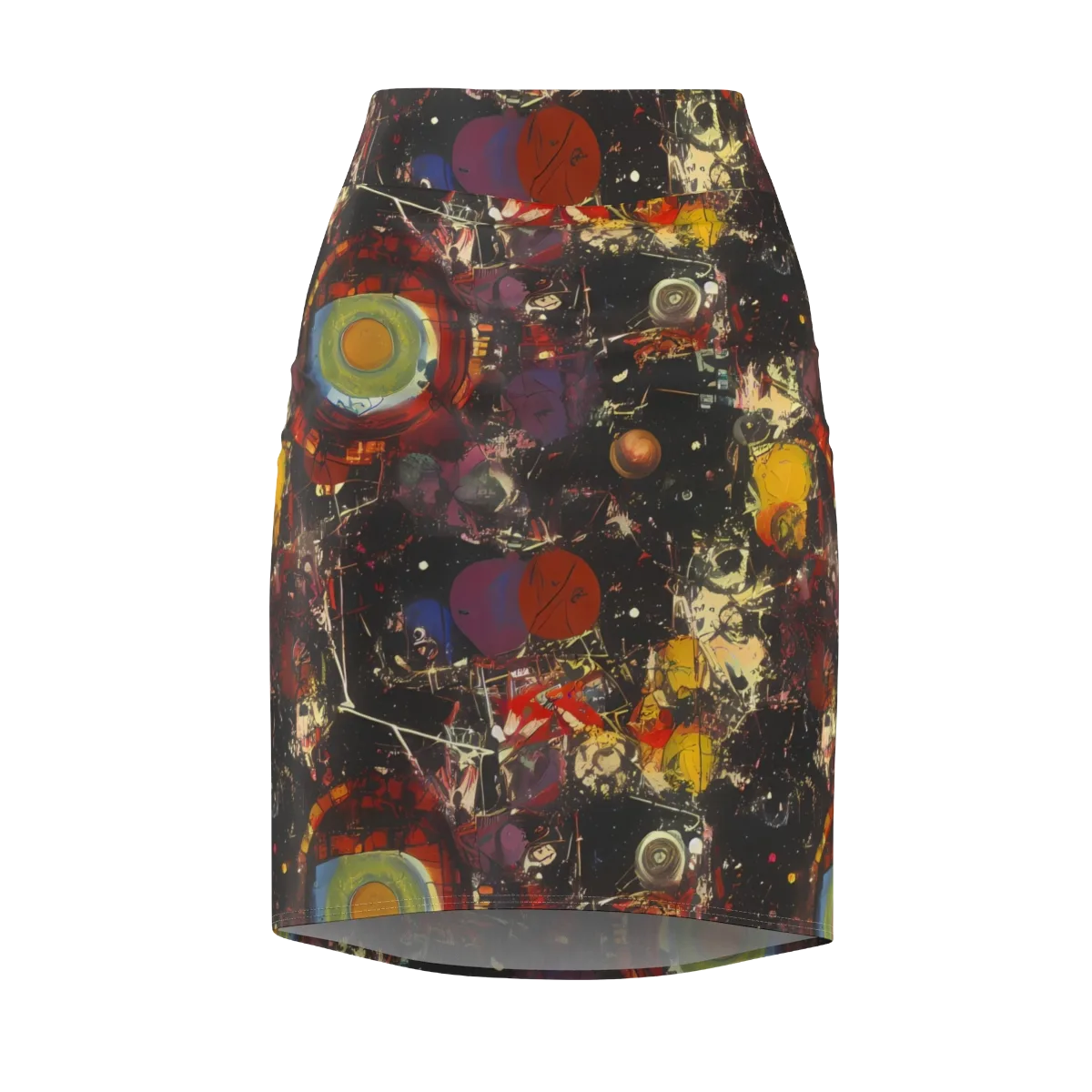 Lunar Funk on Pencil Skirt — Front