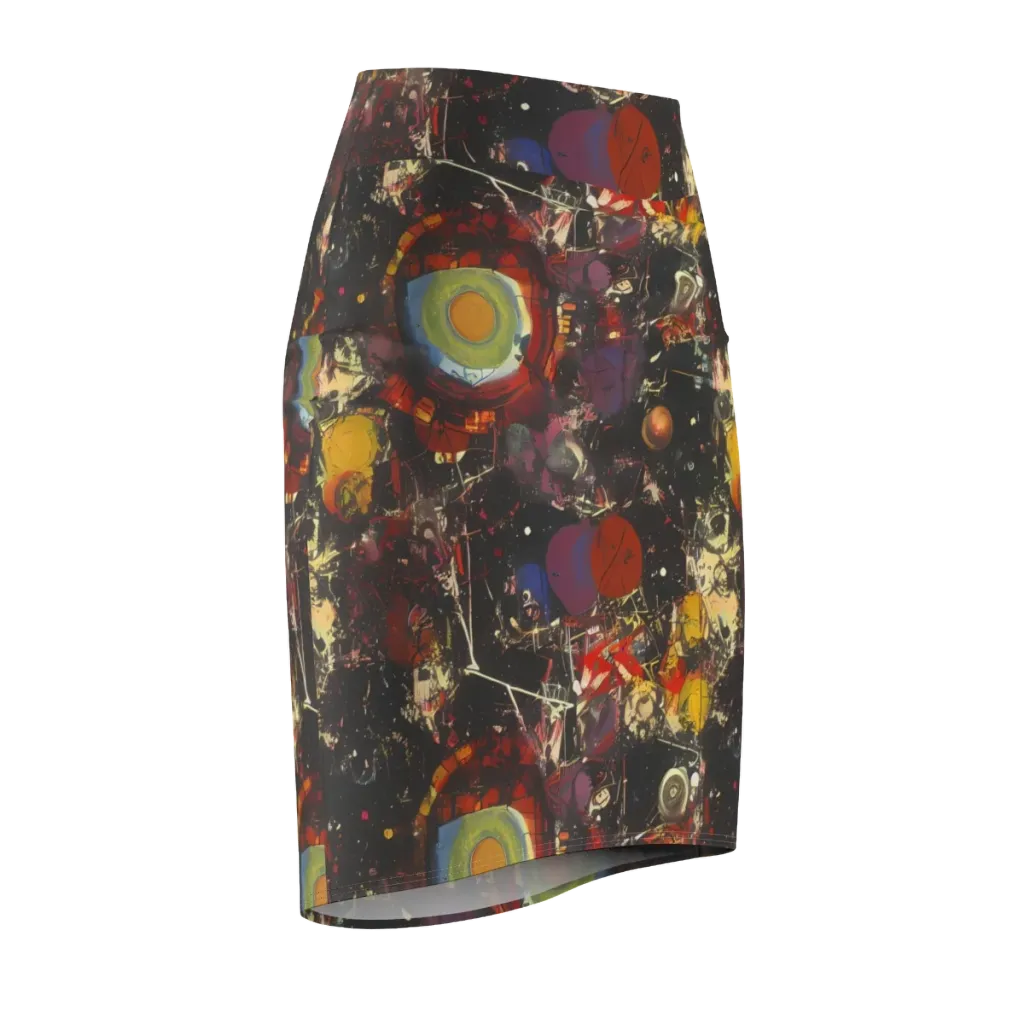 Lunar Funk on Pencil Skirt — Front Side